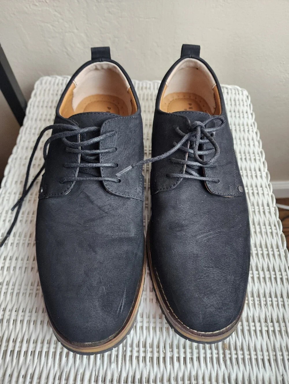 Perry Ellis Lilard Portfolio Ultra Foam Black Lace-Up Dress Shoes Style Size 9